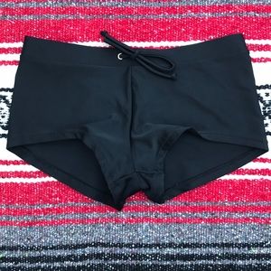 SO sz XS Black Boy Short Bikini Bottoms